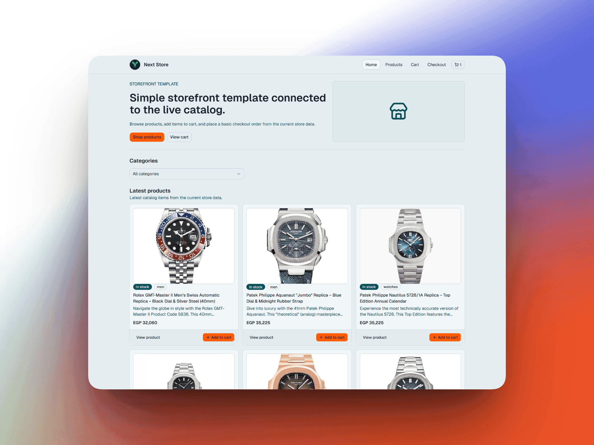 Ecommerce-Next — منصة تجارة إلكترونية متكاملة بـ Next.js و MySQL