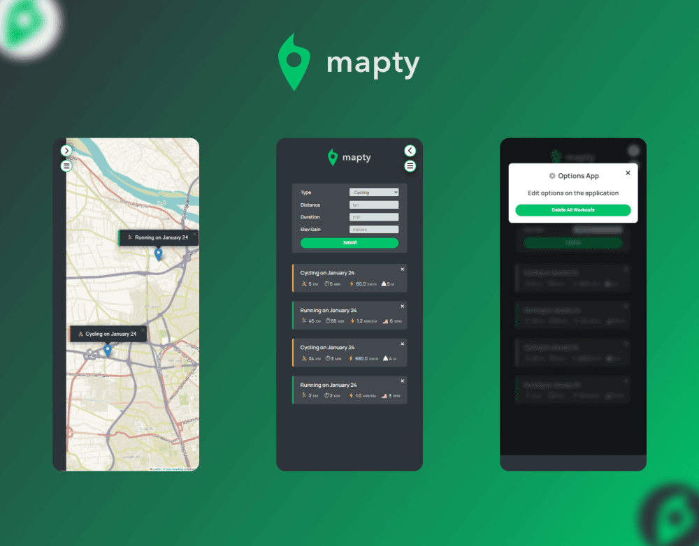 Mapty – تطبيق تتبع التمارين على الخريطة